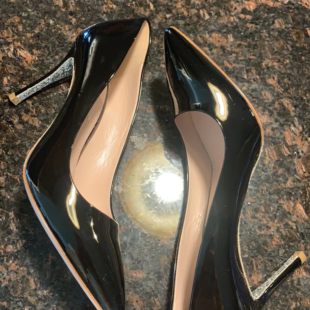 Miu Miu Glitter Sole Patent Pointed-Toe Pump Sz 39 - image 4